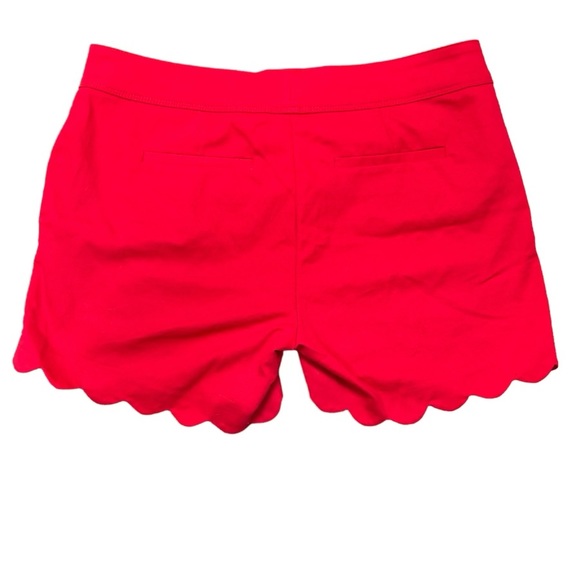 Isaac Mizrahi New York Red Scalloped High Waist Shorts Women’s 10  [299] - Picture 3 of 5